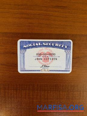 Downloadable USA SSN photolook dark wood table background template